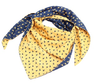 Cloth XXL blue yellow, flamingo scarf, gift for girlfriend, gift idea