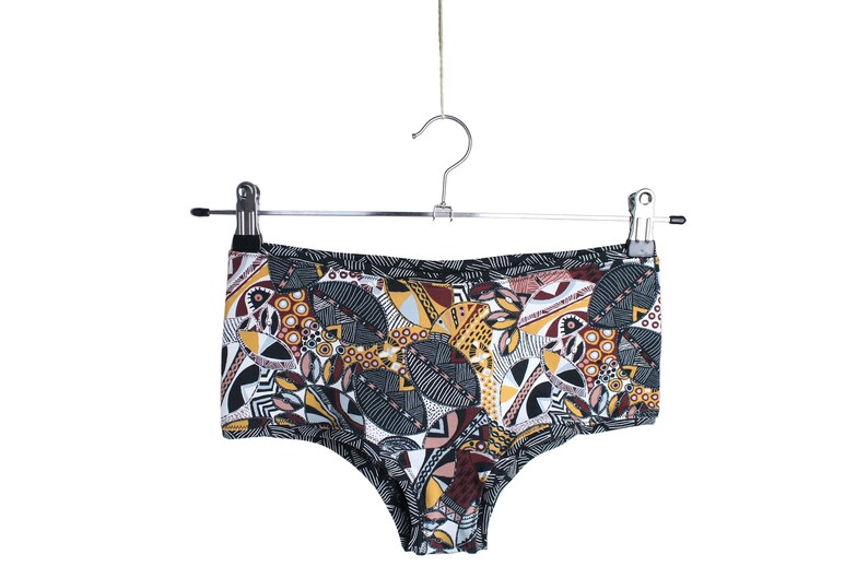 african style sports bra and panty womens lingerie handmade with love Berlin ladies undercloth ethnic patterns stylish underwear set