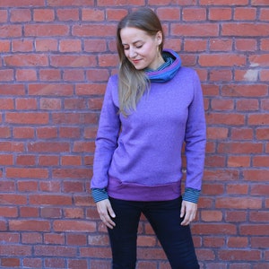 WOMEN'S HOODIE S aubergine blue image 9