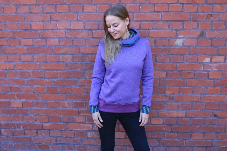 WOMEN'S HOODIE S aubergine blue image 9