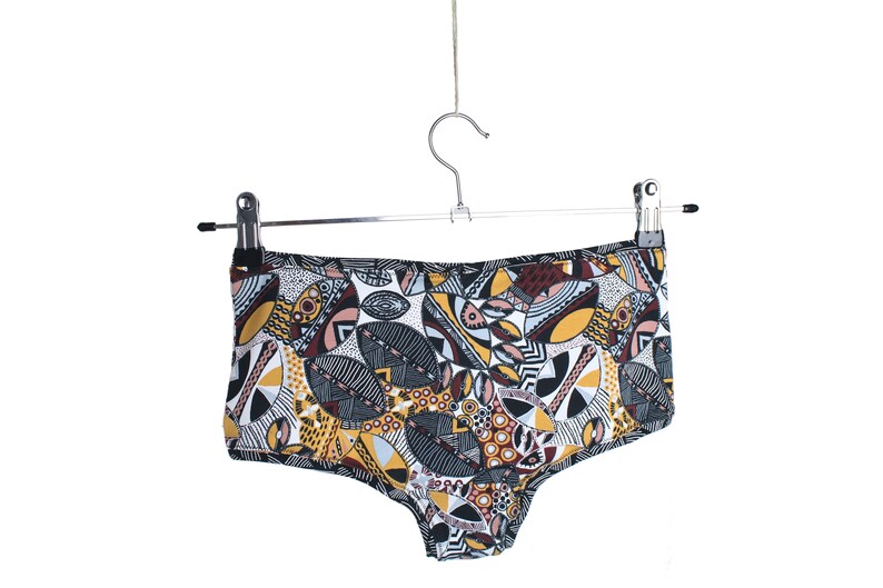 african style sports bra and panty womens lingerie handmade with love Berlin ladies undercloth ethnic patterns stylish underwear set