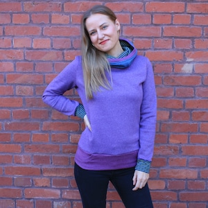 WOMEN'S HOODIE S aubergine blue image 6