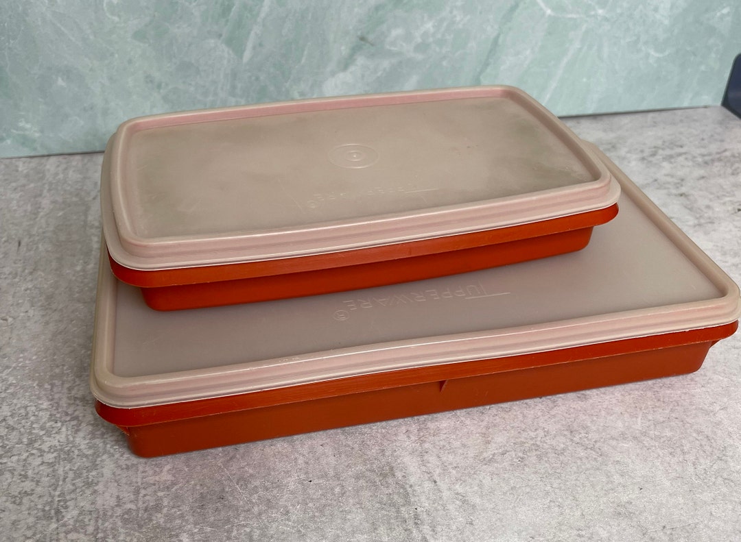 Vintage Tupperware Bacon Coldcut Deli Keepers 794 816 Red Etsy