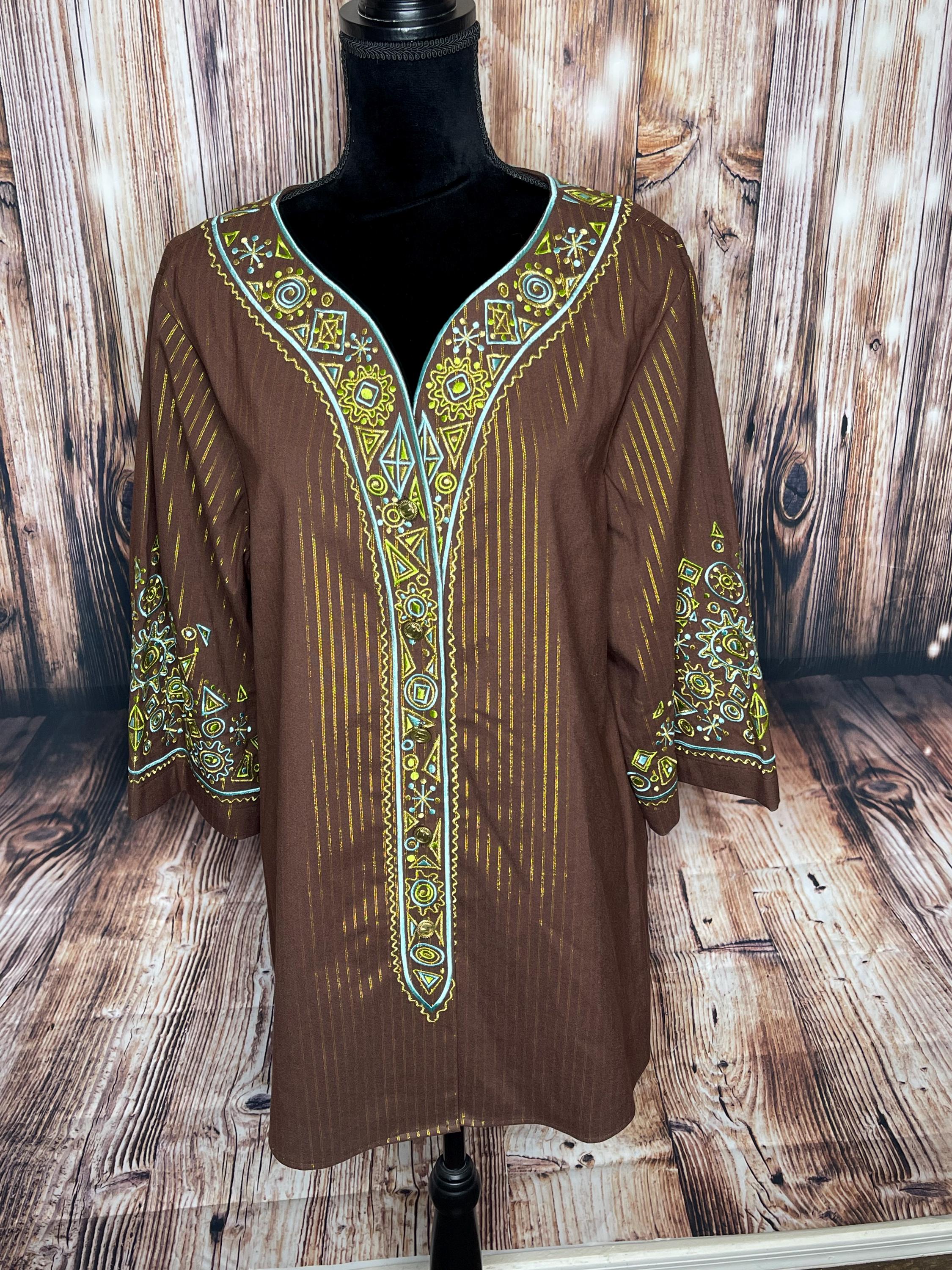 Metallic Gold Tunic - Etsy