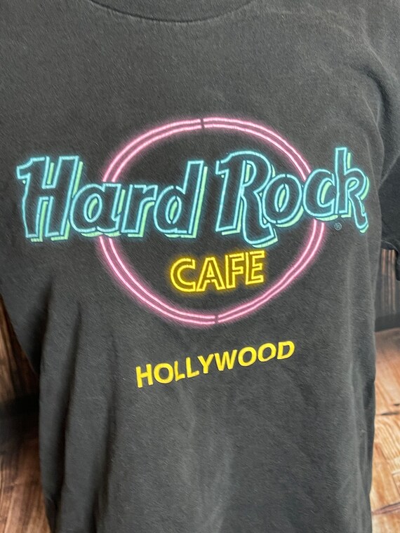 Vintage Hard Rock Cafe HOLLYWOOD single stitch T-… - image 2