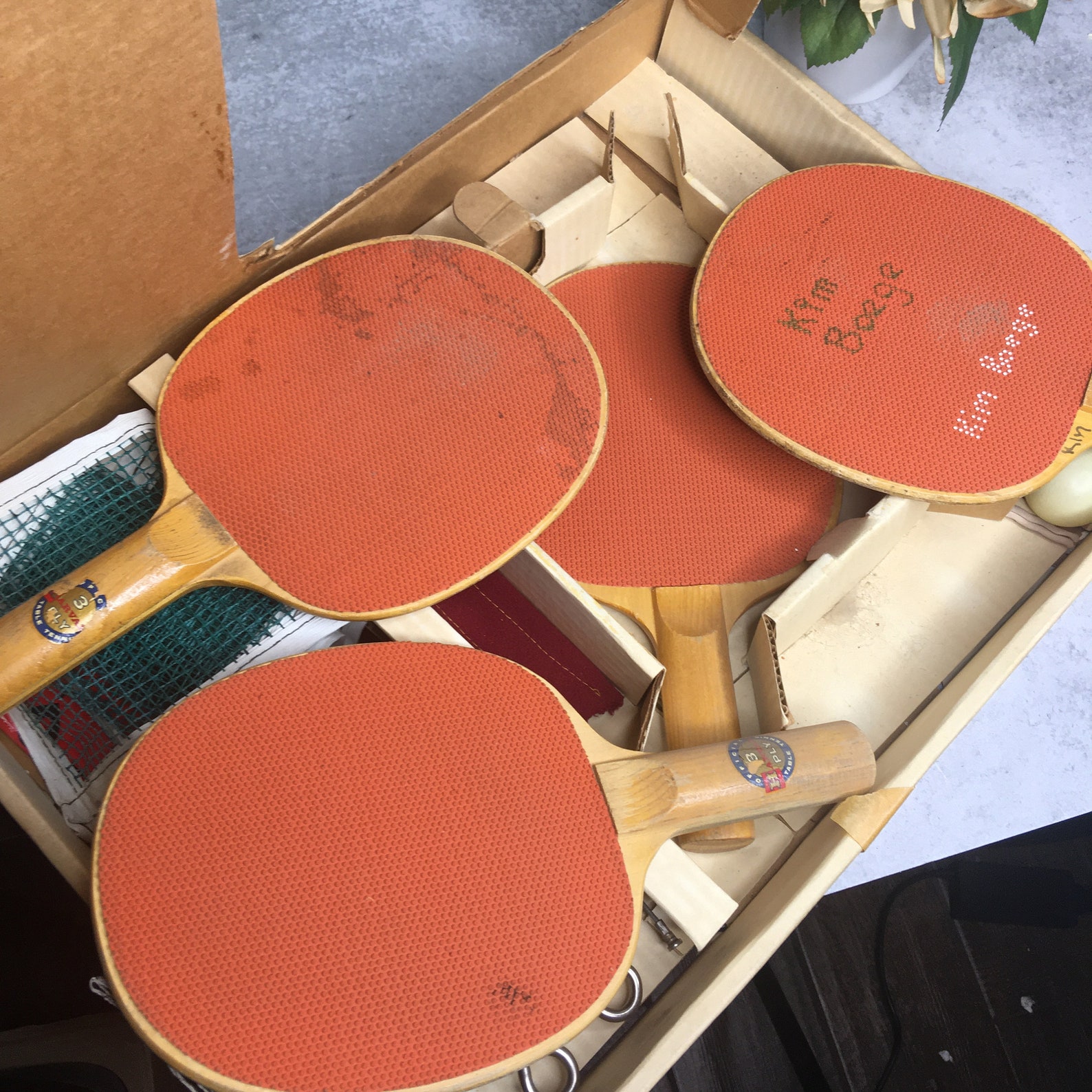 Vintage Harvard Table Tennis set con box paddles net y más Etsy