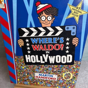 Vintage 1993 1st Us edition Where&#39;s Waldo in Hollywood book Softcover Martin Handford