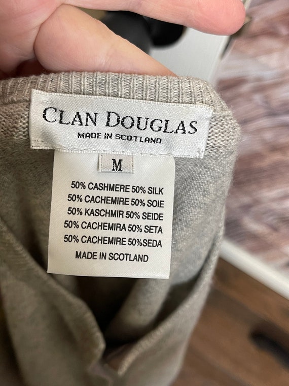 Vintage Clan Douglas Cashmere silk Argyle cardiga… - image 7