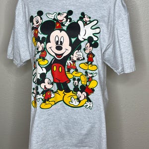Vintage Velva Sheen Mickey Mouse Graphic T-shirt Tee Size Large