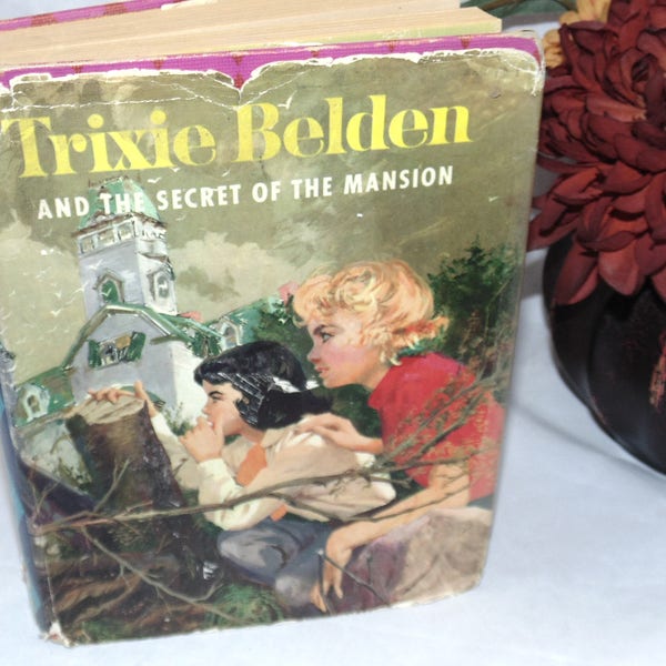 Vintage 1959 Trixie Belden and the Secret of the Mansion HCDJ Book Mystery Childrens