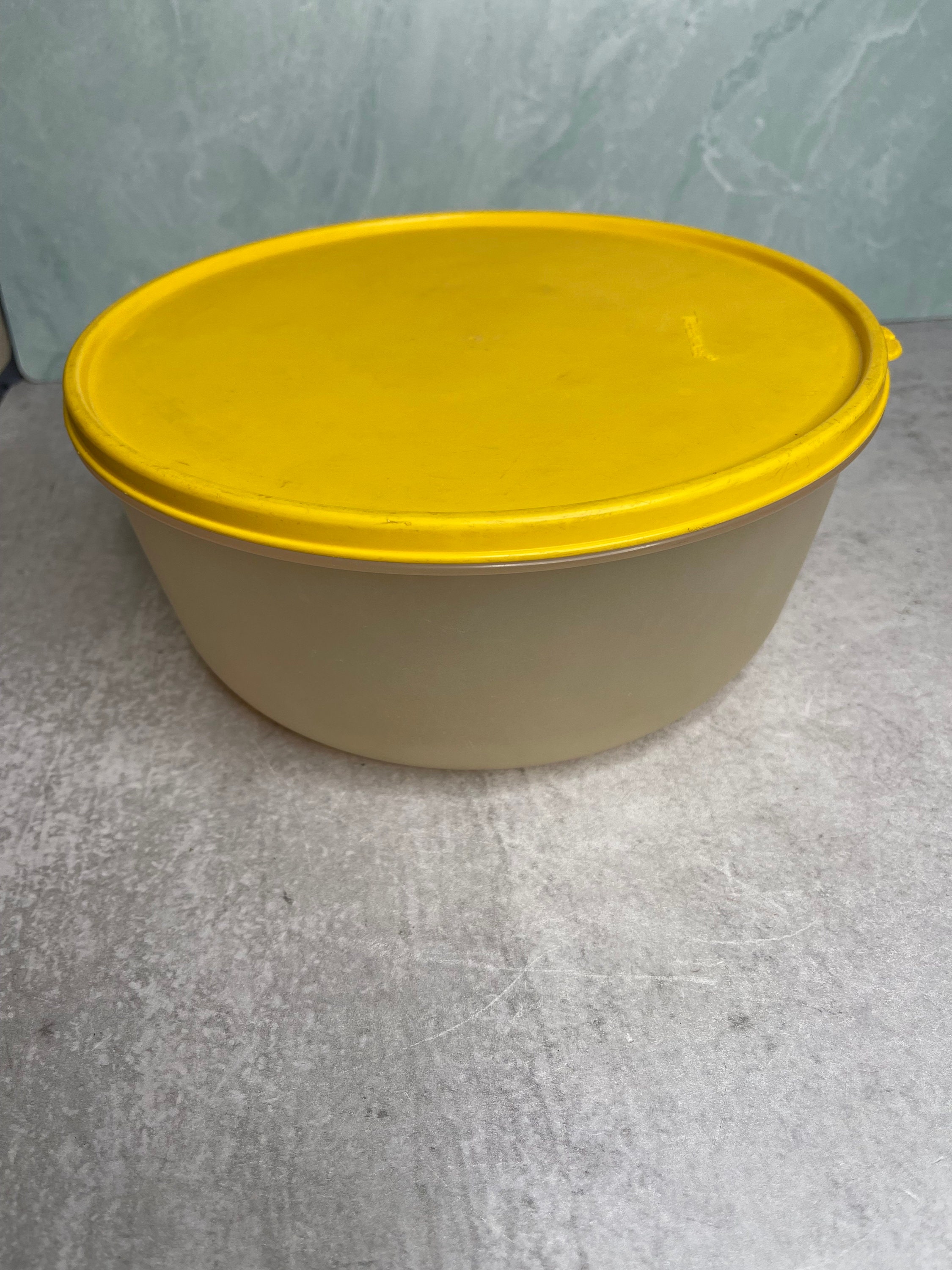 Vintage Tupperware 4 Qt. Bowl Yellow Lid 1834 