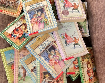 Vintage Little House on the Prairie Replacement Books Laura Ingalls Wilder scholastic Harper checkered Wide variety Free Ship