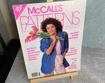 Vintage  Spring 1986 McCall's Patterns Sewing magazine CATALOG Fashion Design Model