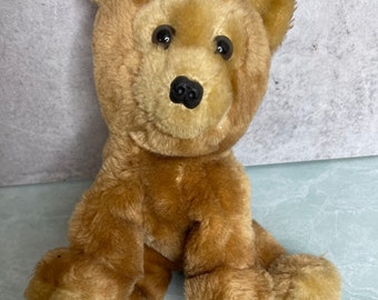 Vintage 1976 Dakin Brown teddy bear plush stuffed animal bean bag style 10"