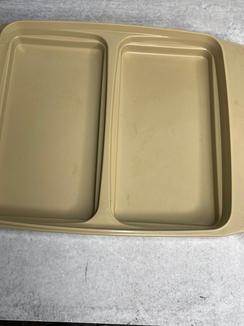 Vintage Tupperware 723 Deviled Egg Tray Server Almond Color Etsy