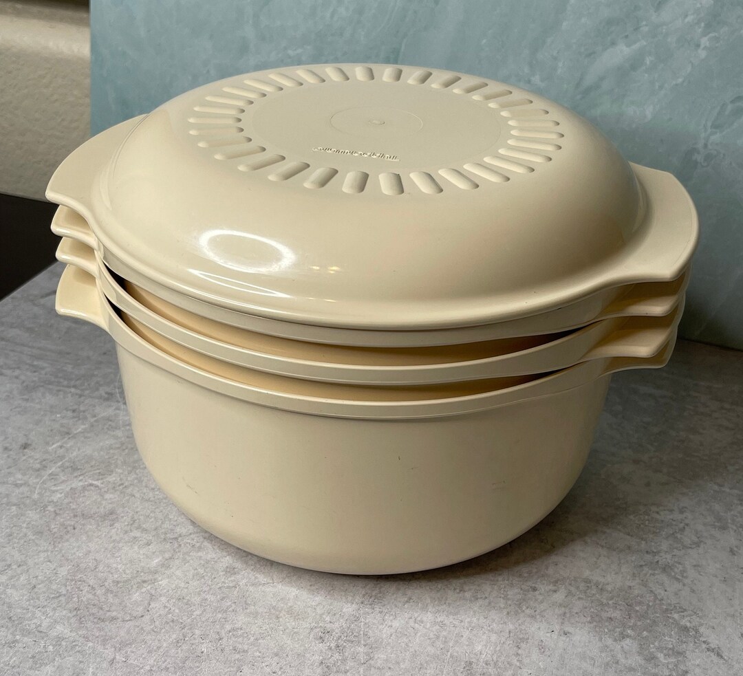 Vintage Tupperware 3 Qt. 1 3/4th Qt Stack Cooker Steamer System 4-piece ...