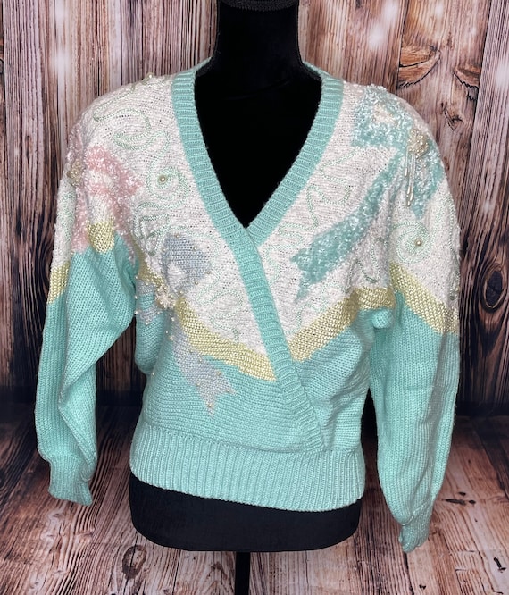 Vintage 80s Jaclyn Smith Sweater Womens Medium Pas
