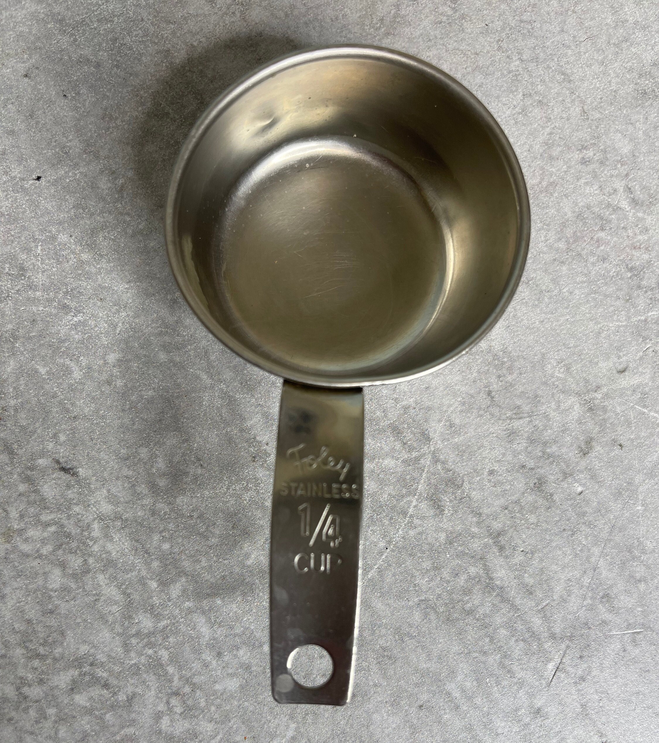 Vintage Foley 1/4 Cup Measuring Cup Stainless Handle Script Logo Replacement