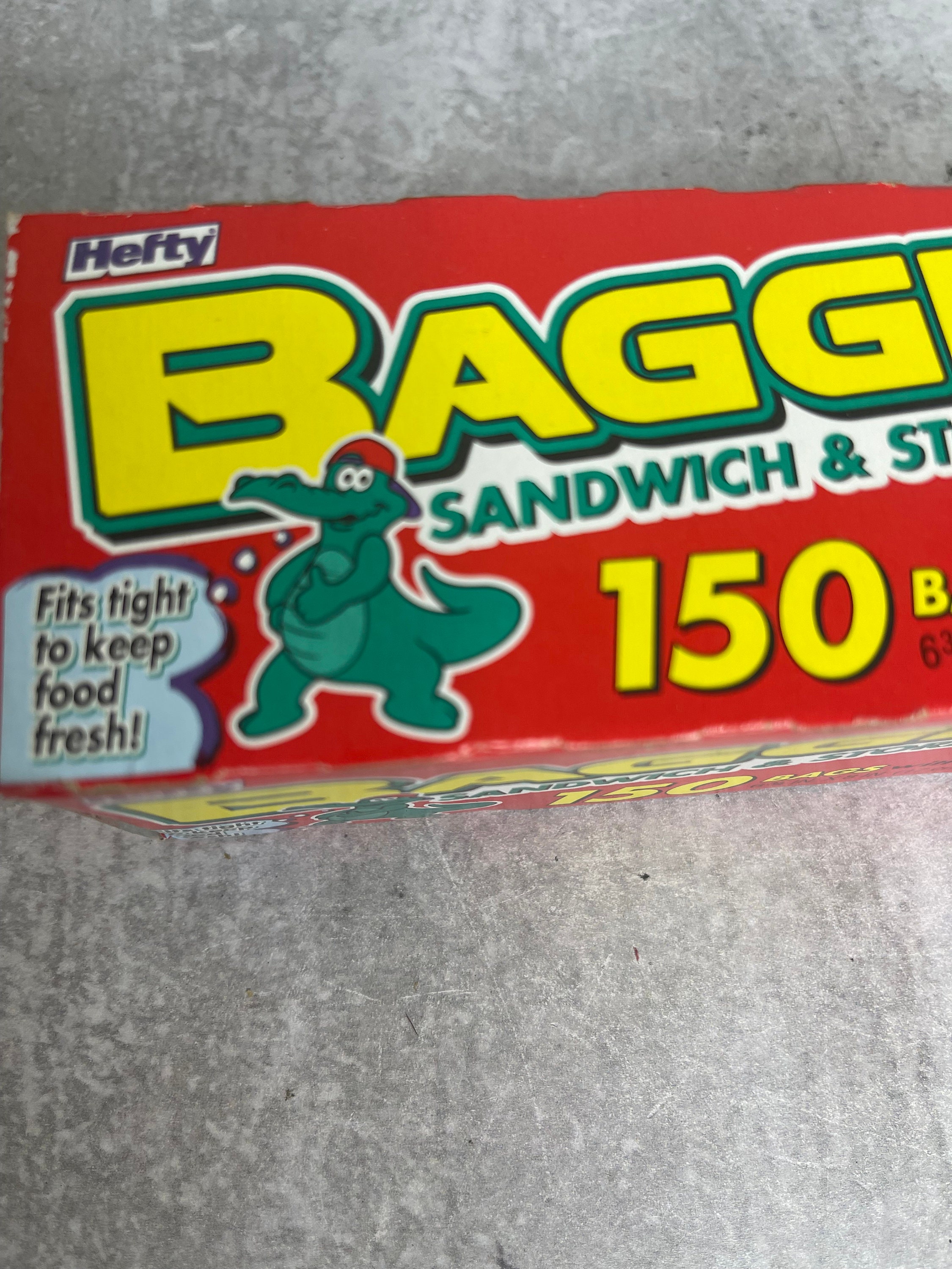 RARE Vintage BAGGIES Sandwich Bags Sample Size Old Grocery Store Stock BOX  ONLY
