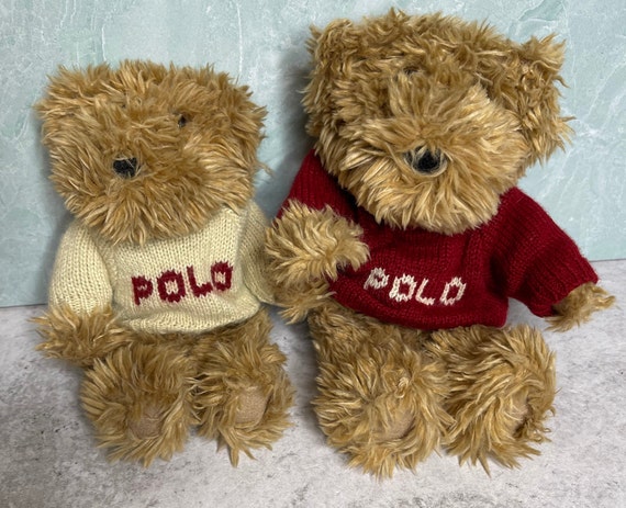 Two Vintage 2002 Ralph Lauren Polo Teddy Bears Plush Soft - Etsy Denmark
