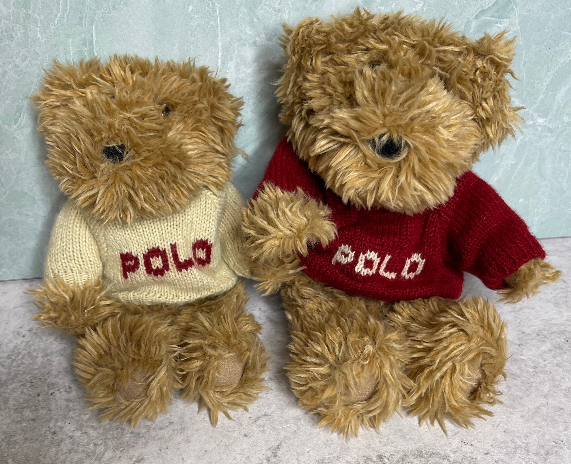 Two Vintage 2002 Ralph Lauren Polo Teddy Bears Plush Soft - Etsy Ireland