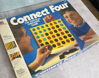 Vintage Connect Four Board Game Milton Bradley 1986 vertical CHECKERS