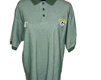 Vintage Green bay Packers NFL Pro Line Owner Polo shirt check  L Logo Athletic