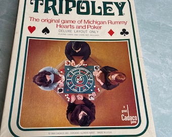 Vintage 1969 Tripoley game Mat only in original box