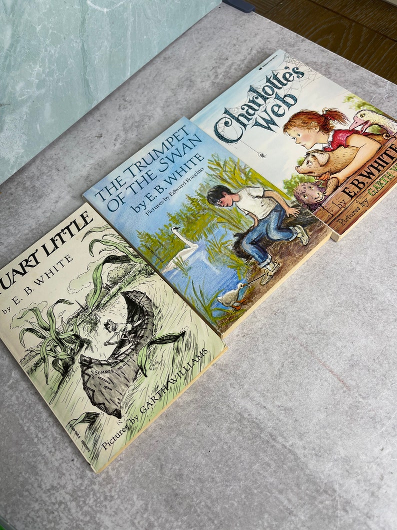 Vintage 70s E.B. White Treasury Softcover Book Set Charlotte's Web ...