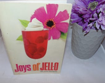 Vintage Joys of Jello Gelatin Dessert Recipe Book cookbook PB general Foods 1960s