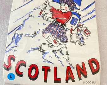 Rare New Vintage Scotland T-shirt Tee Flag Kilt Jerzees 340 Size Large