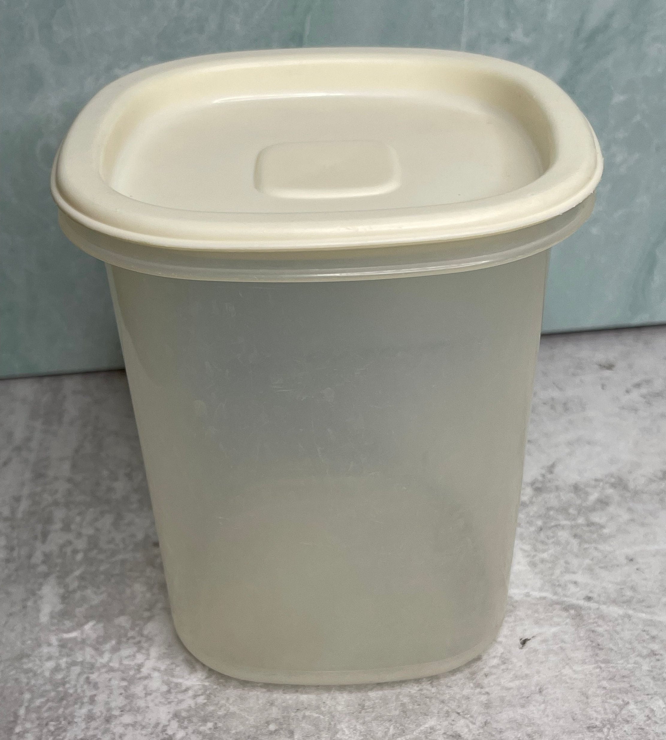 Vintage Rubbermaid Servin Saver Sheer Square 6 Cup 1.6 QT Canister