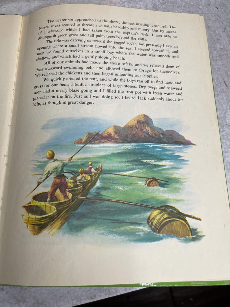 Vintage 1960 Swiss Family Robinson Book Johann Wyss Hardcover ...