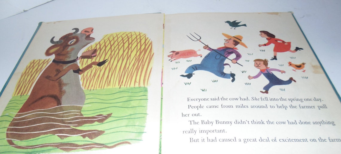 Vintage The Baby Bunny book 1951 Alf Evers Wonder Book Etsy