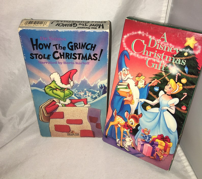 Vintage Disney MGM VHS Christmas Movies Grinch Dr. Seuss