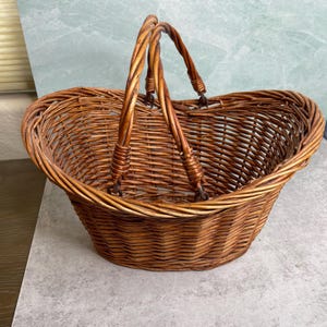 Double Handle Antique Basket - Etsy