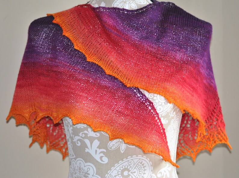 Hand Knit Delicate Lace Shawl With Beads Whirlwind Romance Etsy