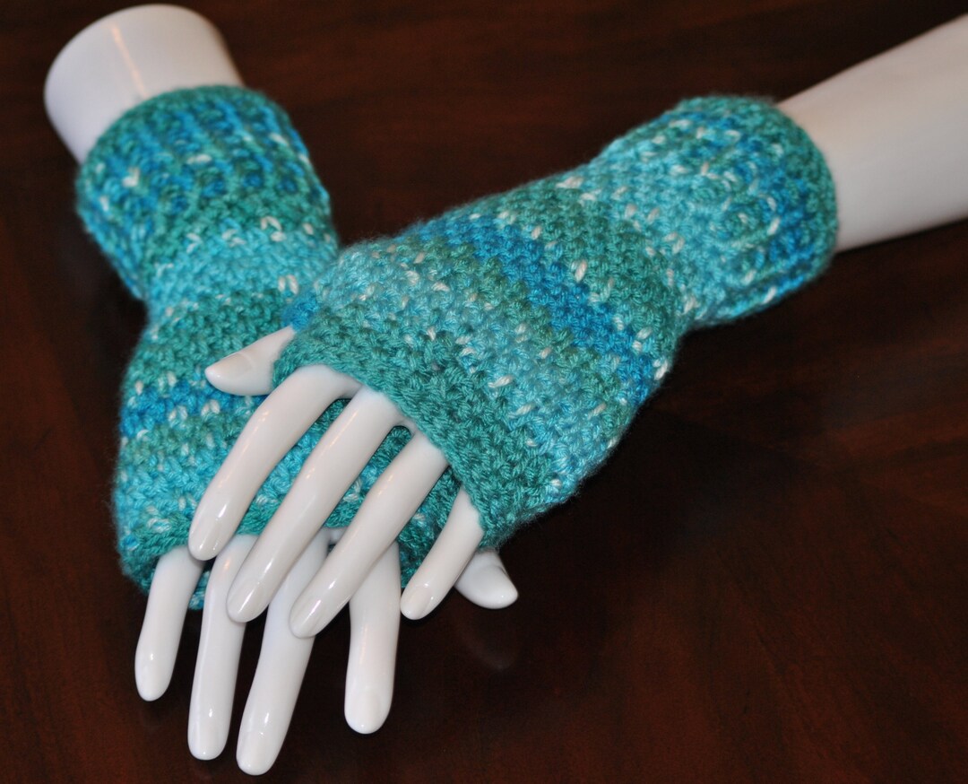 Guanti Senza Dita In Maglia Per Donna, Scaldapolsi - Foto 4