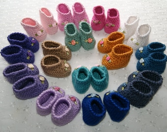 Shoes Booties Fit 18 Inch Doll, Hand Crocheted Doll Accessory, Doll Collector