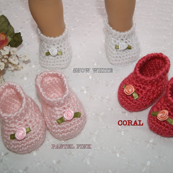 Doll Booties Shoes, Accessory 18 Inch Doll, Hand Crochet Doll Shoes