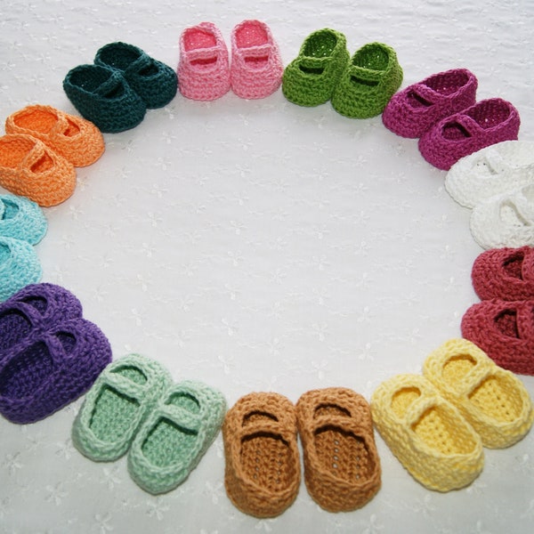 Gift Doll Lover Shoes Strap Style 18 Inch Doll Size, Hand Crocheted Cotton Shoes