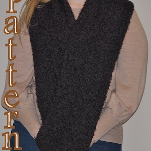 Pattern for Knitted Cowl ~ Soft Cuddly Knitted Cowl Pattern ~ Infinity Cowl Pattern ~ Fuzzy Warm Cowl Pattern