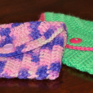 Handmade Crochet Phone Purse: Wool or Acrylic Small Tote