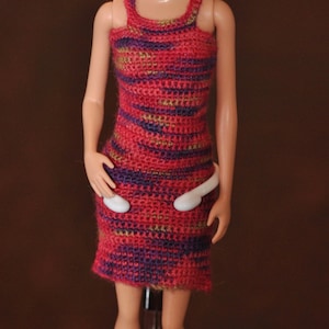 Spaghettiträger Kleid Modepuppe, Abendkleid 11 Zoll Puppe