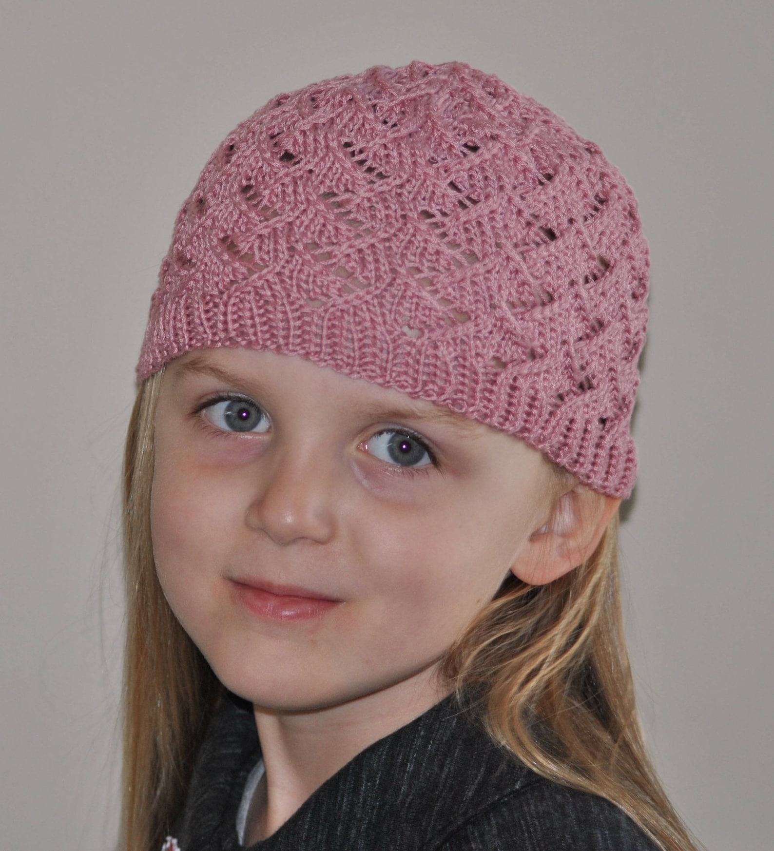 Beanie Hand Knit Girl Cap 4 to 6 Year Old Girl Sock Hat Etsy