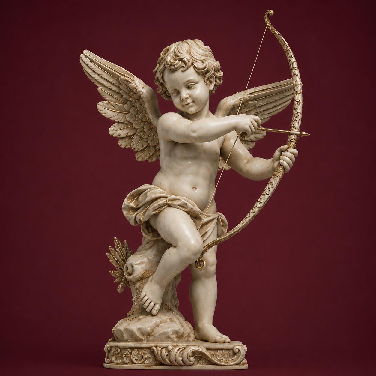 Winged Cherub Statue - Etsy