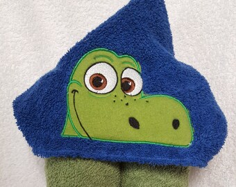 Gift for child, Child's Birthday Gift, Dinosaur Hooded Towel, Good Dino Hooded Towel,  Hooded Towel, Towel for child, Towel for kid