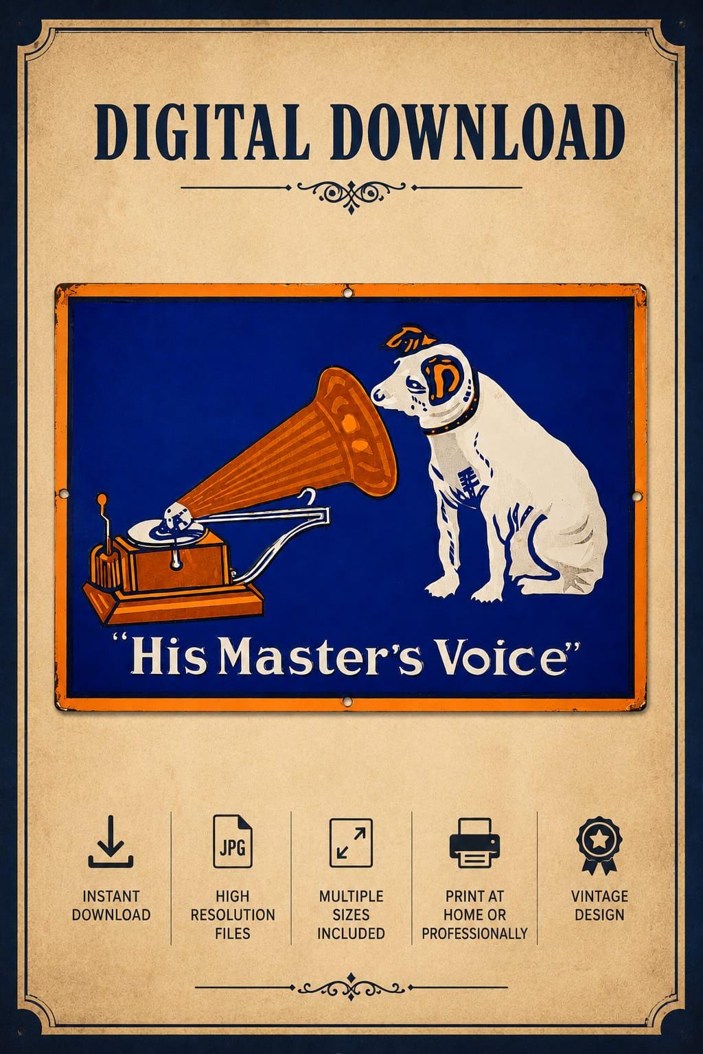 His Masters Voice Sign - Etsy