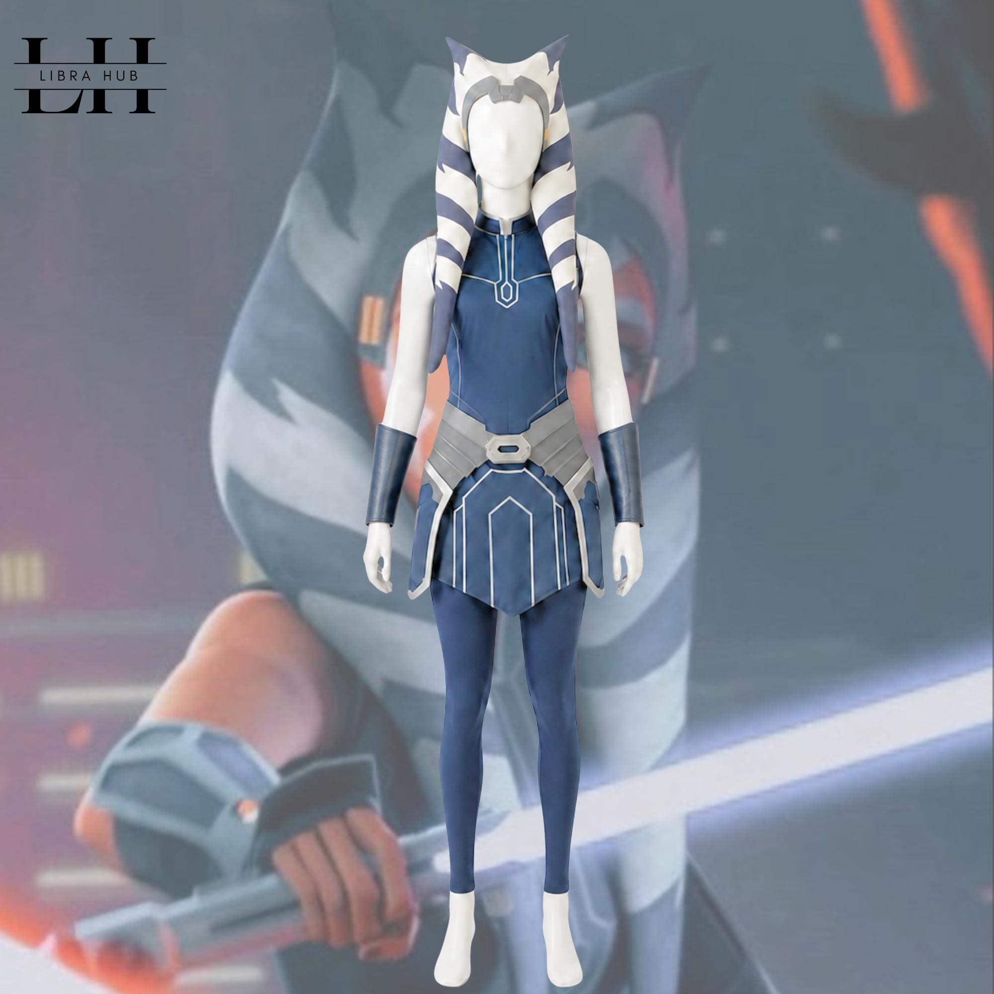 Inspired By Ahsoka Tano Cosplay Costume Adult Women | Star Wars The Clone Wars Season 7 Outfit | Premium Halloween Cosplay