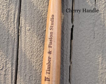 Handcrafted Fire Poker | Solid Hardwood Handle, Stainless Steel Rod, Campfire Tool